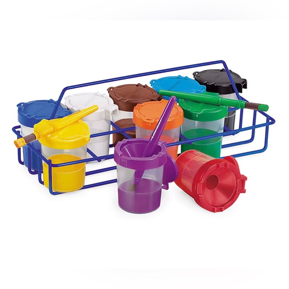Lakeshore learning paint cups and caddy